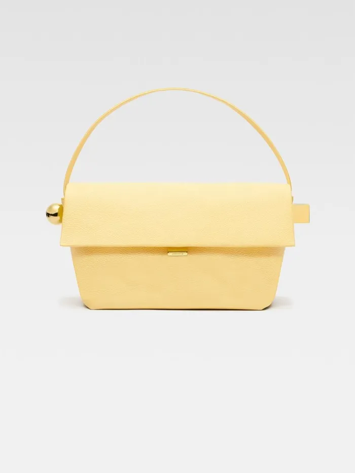 Women Shoulder Bags JACQUEMUS The Large Rond Carr Light Yellow