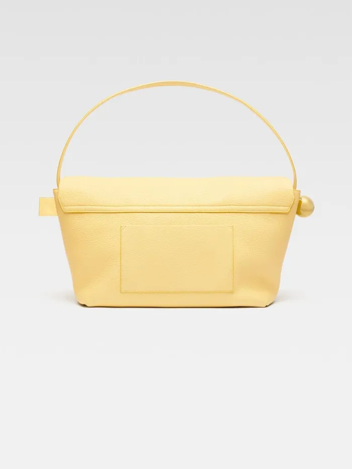 Women Shoulder Bags JACQUEMUS The Large Rond Carr Light Yellow Women Shoulder Bags JACQUEMUS The Large Rond Carr Light Yellow