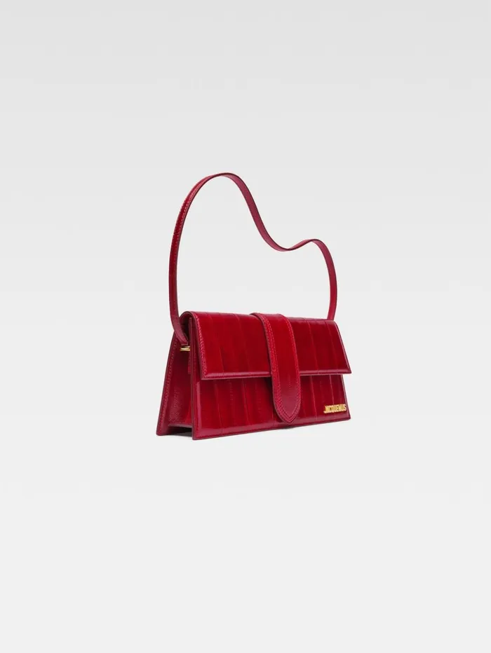 Women Shoulder Bags JACQUEMUS The Long Bambino Dark Red Women Shoulder Bags JACQUEMUS The Long Bambino Dark Red