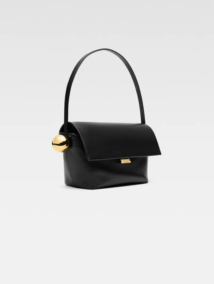 Women Shoulder Bags JACQUEMUS The Rond Carr Black Women Shoulder Bags JACQUEMUS The Rond Carr Black