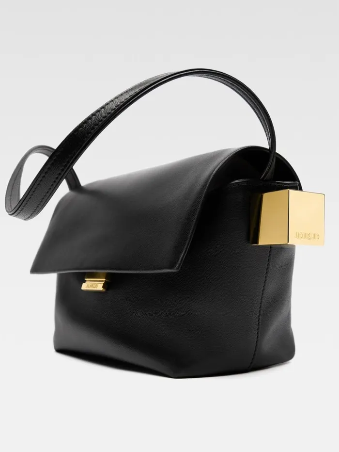 Women Shoulder Bags JACQUEMUS The Rond Carr Black Women Shoulder Bags JACQUEMUS The Rond Carr Black