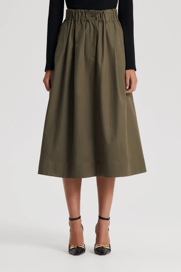 Women Skirts Scanlan Theodore WIDE CARGO SKIRT JUNGLE Women Skirts Scanlan Theodore WIDE CARGO SKIRT JUNGLE