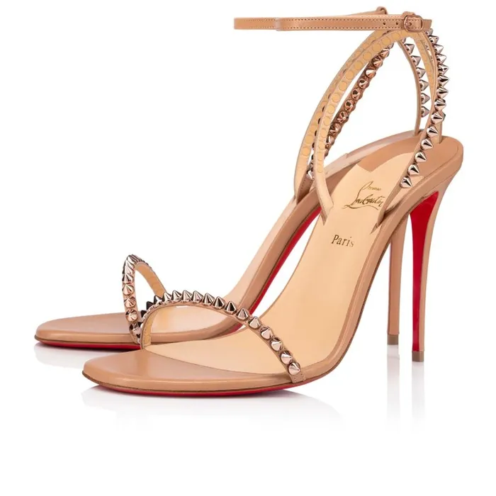 Women So Me 100 Mm Sandals 8211 Leather 8211 Blush Christian Louboutin Sandals and Slides