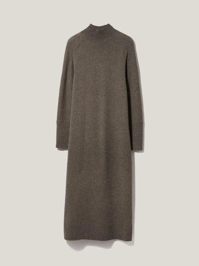 Women Soft Wool Scarf Jumper Dress Taupe Jigsaw Knitwear and Cashmere