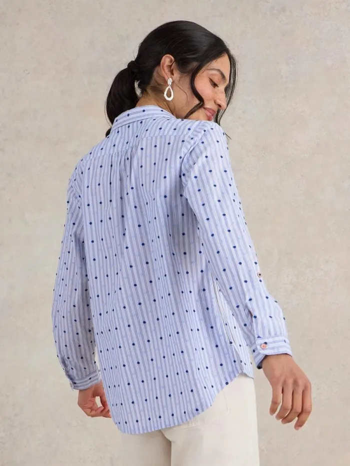 Women Sophie Organic Cotton Shirt Light Blue White Stuff Shirts and Blouses Women Sophie Organic Cotton Shirt Light Blue White Stuff Shirts and Blouses