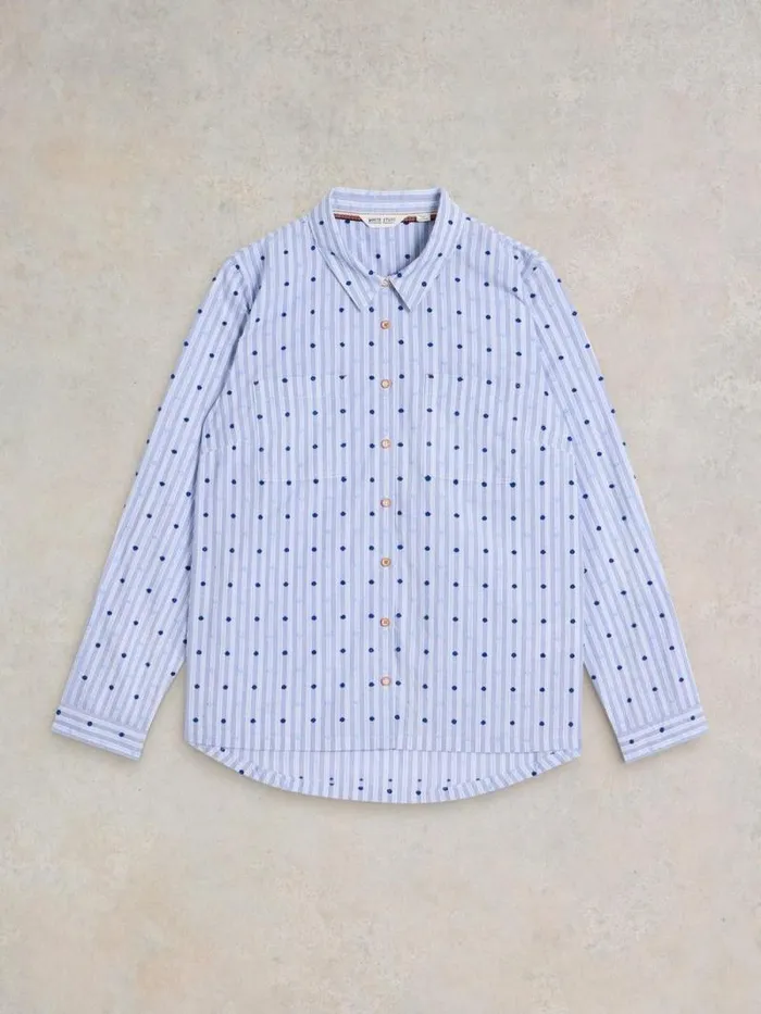 Women Sophie Organic Cotton Shirt Light Blue White Stuff Shirts and Blouses Women Sophie Organic Cotton Shirt Light Blue White Stuff Shirts and Blouses