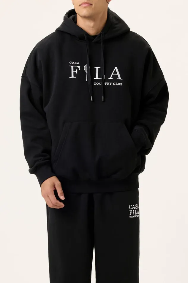 Women Sweatshirts and Hoodies Fila Casa Fila Country Club Hoodie 001 Black