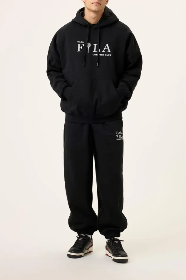 Women Sweatshirts and Hoodies Fila Casa Fila Country Club Hoodie 001 Black