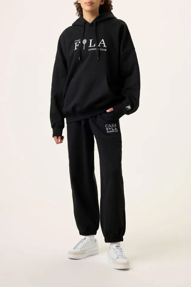 Women Sweatshirts and Hoodies Fila Casa Fila Country Club Hoodie 001 Black