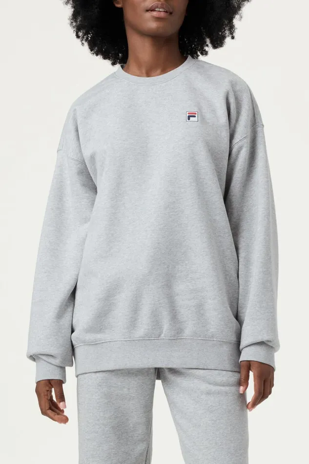 Women Sweatshirts and Hoodies Fila Classic Relaxed Sweatshirt 050 Grey Heather Women Sweatshirts and Hoodies Fila Classic Relaxed Sweatshirt 050 Grey Heather