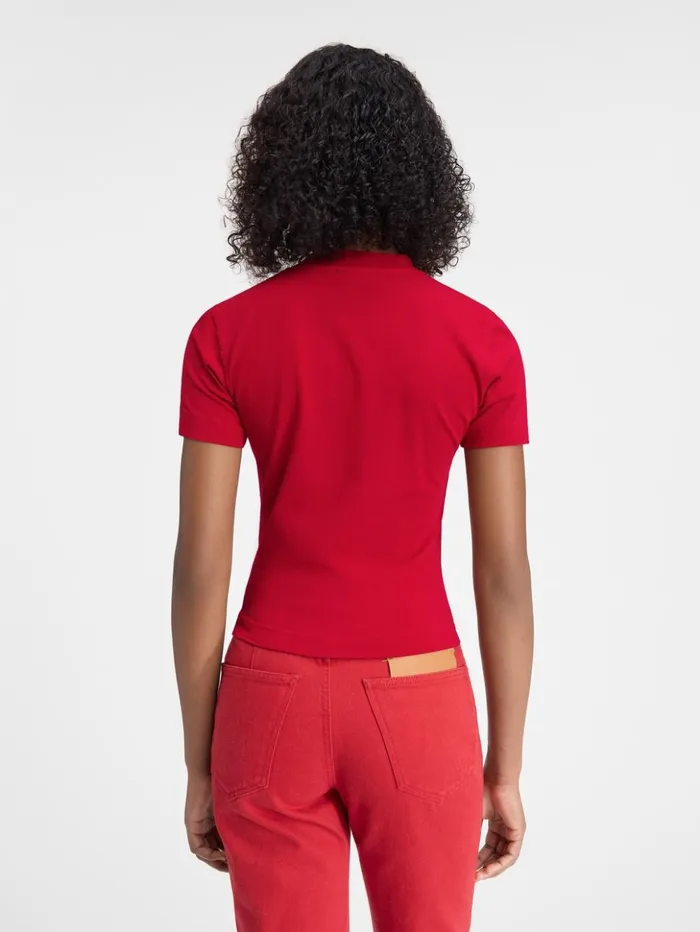 Women Tshirts JACQUEMUS The Gros Grain Tshirt Dark Red Women Tshirts JACQUEMUS The Gros Grain Tshirt Dark Red