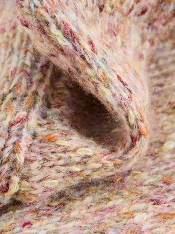 Women TEXTURED V NECK JUMPER Natural Multi White Stuff Knitwear