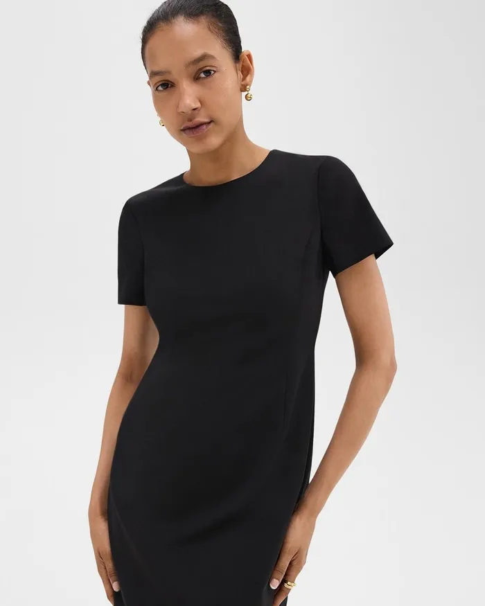 Women Theory Dresses Sheath Dress In Good Wool Black