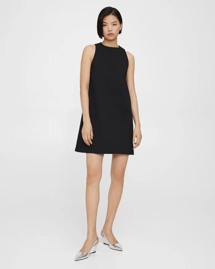 Women Theory Dresses Shift Dress In Textured Gabardine Black