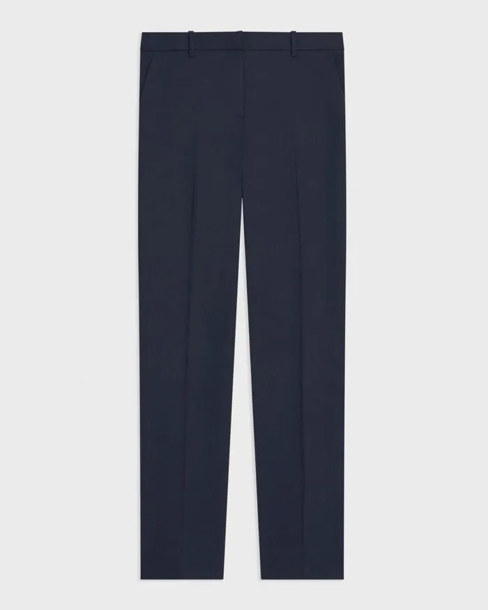 Women Theory Pants Treeca Full Length Pant In Good Wool Nocturne Navy