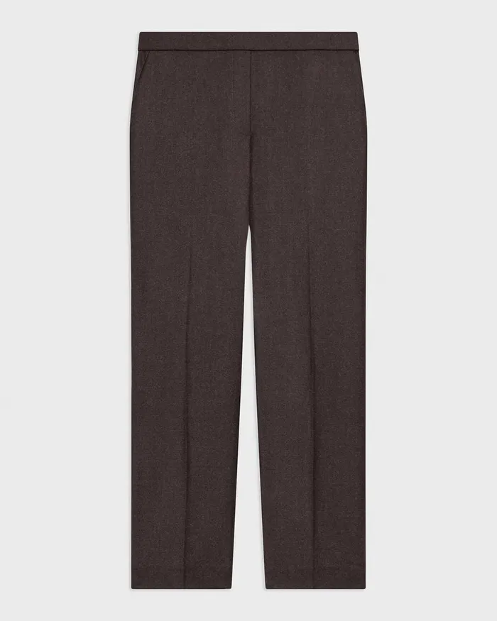 Women Theory Pants Treeca PullOn Pant In Sleek Flannel Hickory Melange
