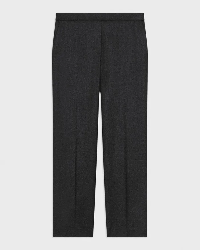 Women Theory Pants Treeca PullOn Pant In Sleek Flannel New Charcoal Melange