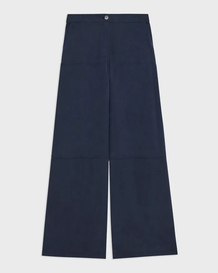 Women Theory Pants WideLeg Carpenter Pant In Fluid Twill Nocturne Navy