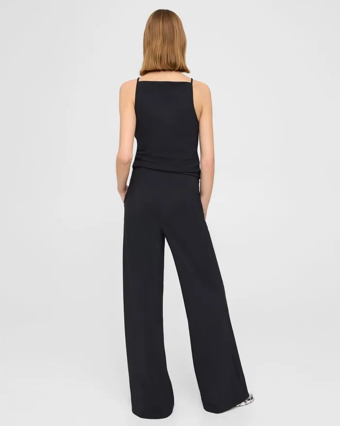 Women Theory Pants WideLeg Pant In Precision Ponte Black