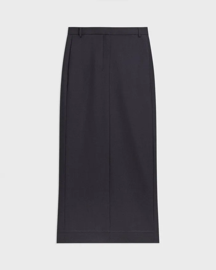Women Theory Skirts Maxi Trouser Skirt In Stretch Flannel Dark Navy