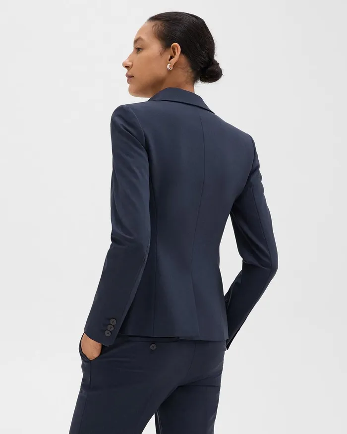 Women Theory Suits Carissa Blazer In Good Wool Nocturne Navy