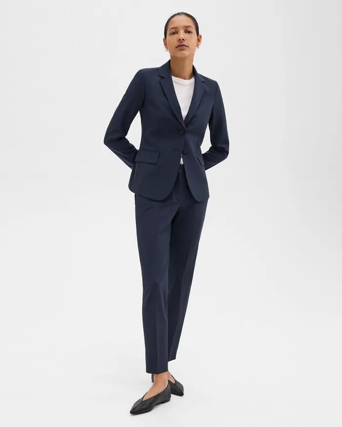 Women Theory Suits Carissa Blazer In Good Wool Nocturne Navy
