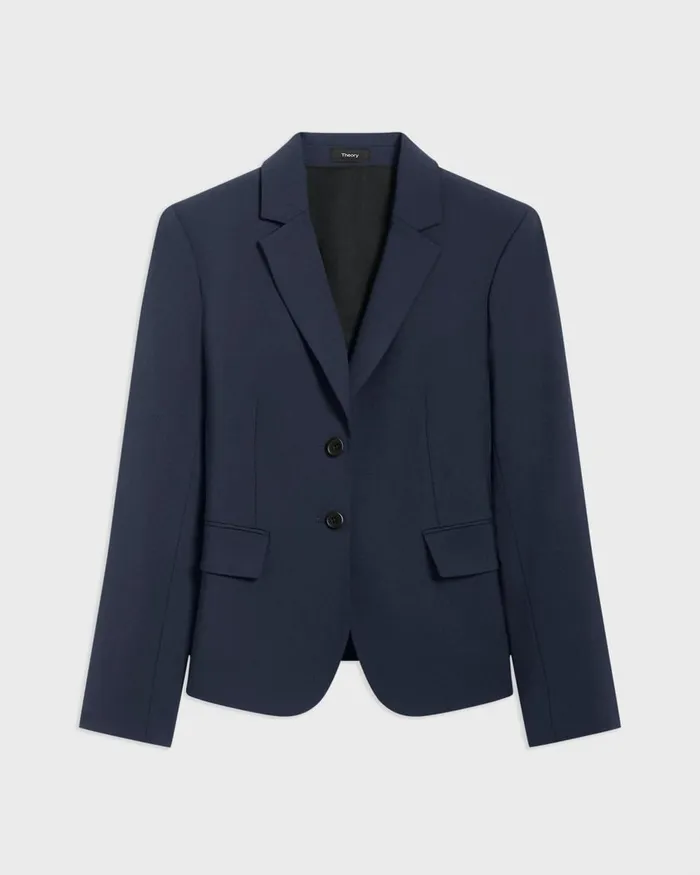 Women Theory Suits Carissa Blazer In Good Wool Nocturne Navy