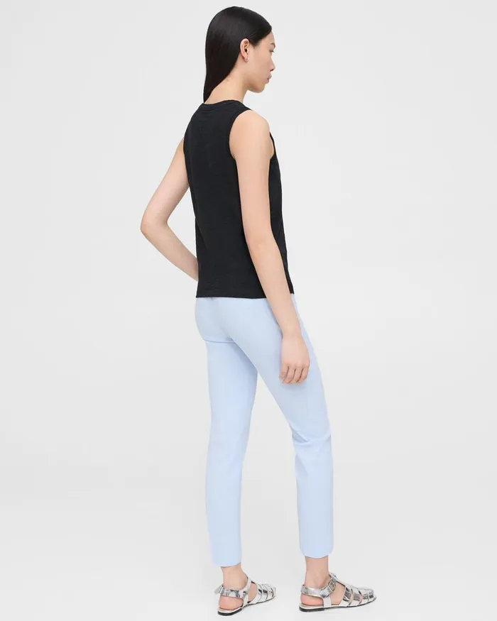 Women Theory TShirts Tank Tops Easy Tank Top In Organic Slub Cotton Black