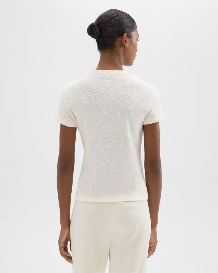 Women Theory TShirts Tank Tops Tiny Tee In Boucleacute Jersey Ivory