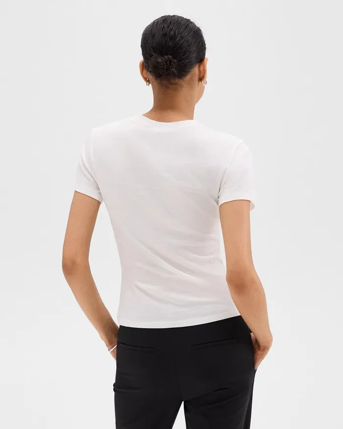 Women Theory TShirts Tank Tops Tiny Tee In Organic Cotton White
