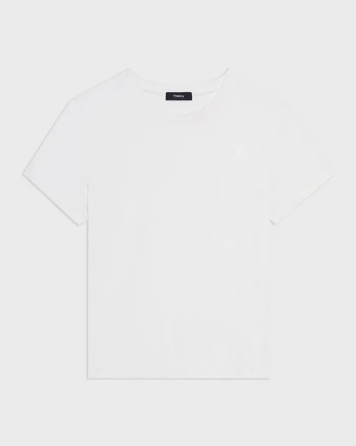 Women Theory TShirts Tank Tops Tiny Tee In Organic Cotton White