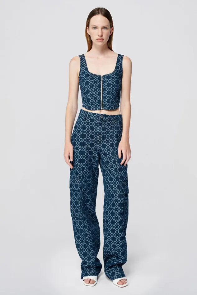 Women Tops and Bodysuits Jonathan Simkhai Krista Top Rinse Square Neck Top