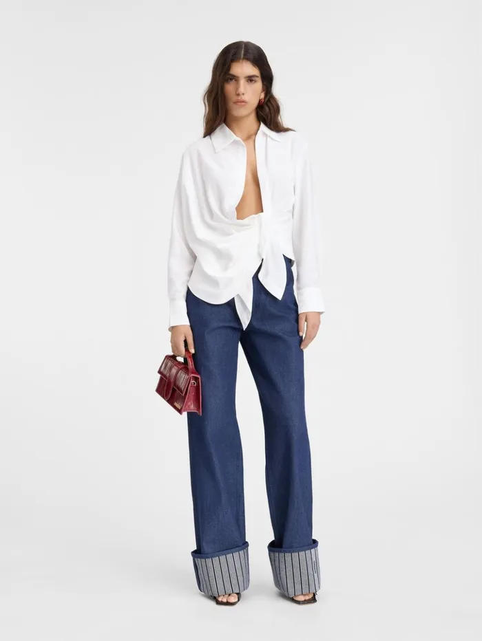 Women Tops and Shirts JACQUEMUS The Bahia Shirt White