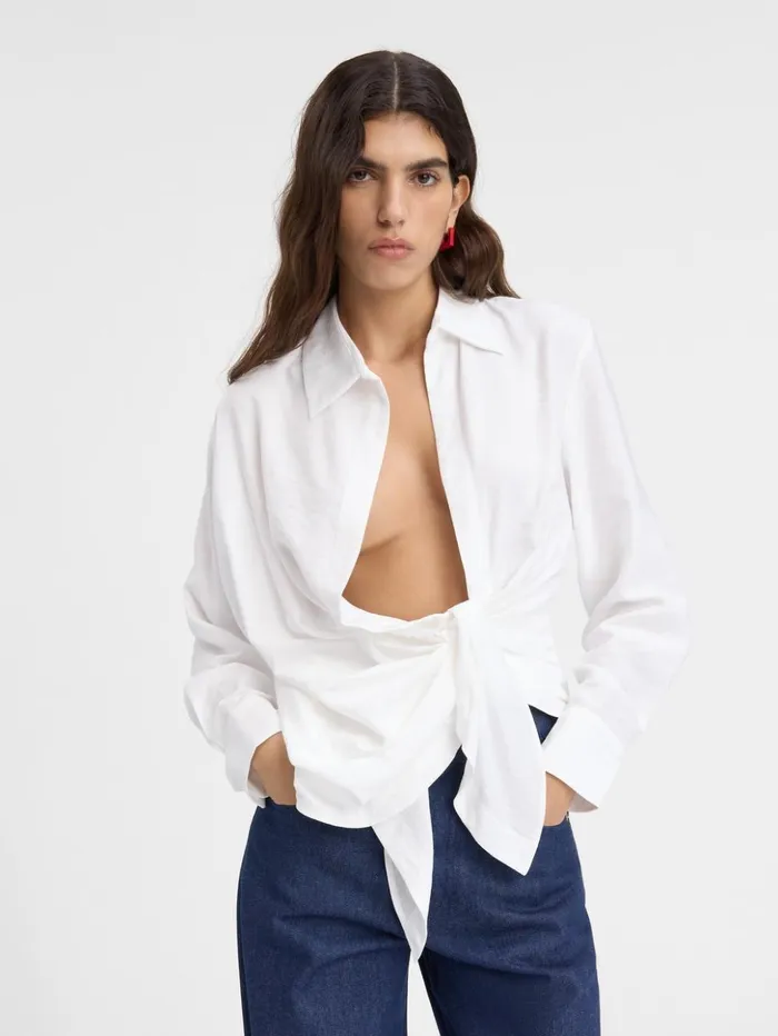 Women Tops and Shirts JACQUEMUS The Bahia Shirt White
