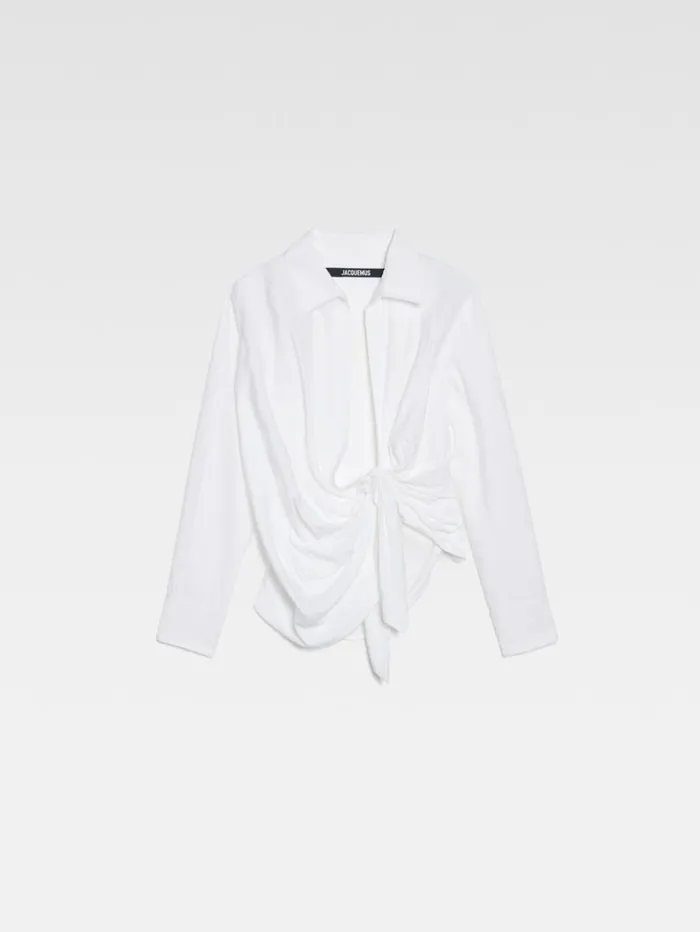 Women Tops and Shirts JACQUEMUS The Bahia Shirt White
