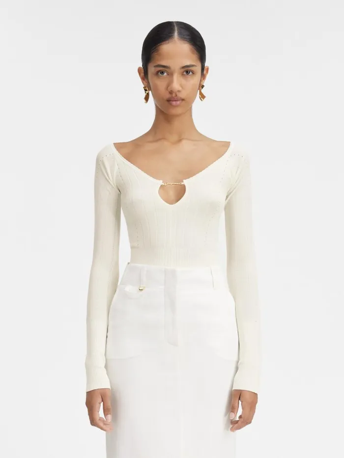 Women Tops and Shirts JACQUEMUS The Pral Top Offwhite