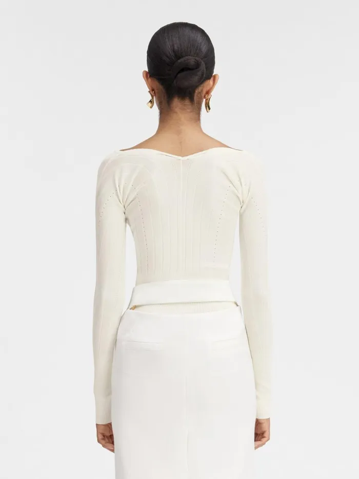 Women Tops and Shirts JACQUEMUS The Pral Top Offwhite