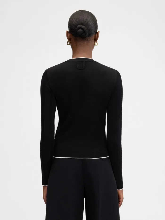 Women Tops and Shirts JACQUEMUS The Tricot Sweater Black Women Tops and Shirts JACQUEMUS The Tricot Sweater Black