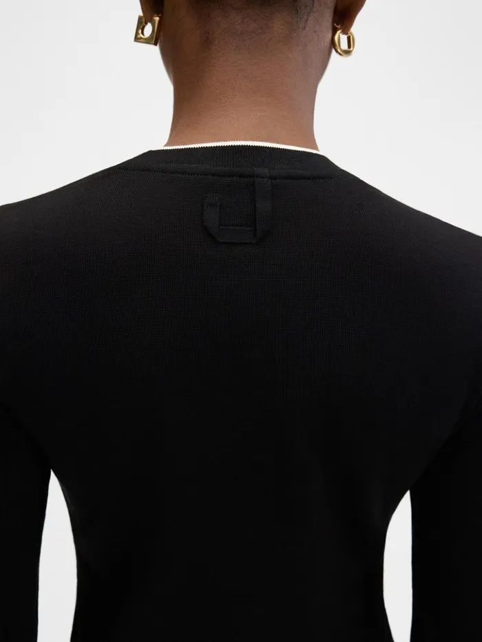 Women Tops and Shirts JACQUEMUS The Tricot Sweater Black Women Tops and Shirts JACQUEMUS The Tricot Sweater Black