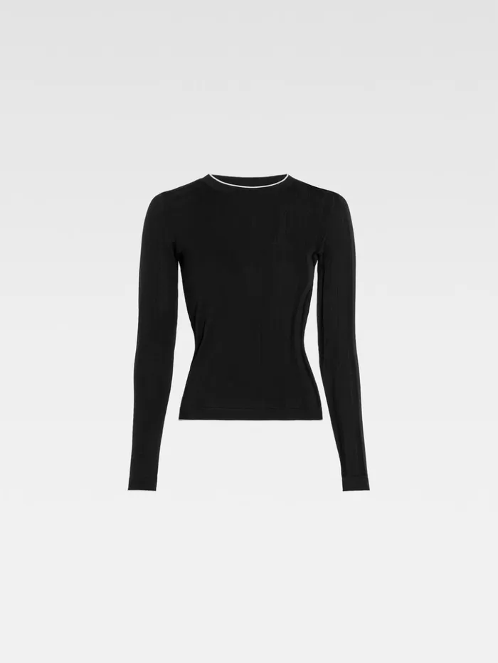 Women Tops and Shirts JACQUEMUS The Tricot Sweater Black Women Tops and Shirts JACQUEMUS The Tricot Sweater Black