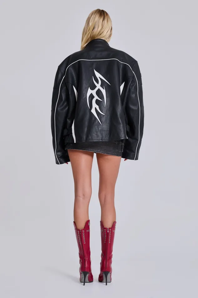 Women Tops Jaded London Crash Leather Biker Jacket