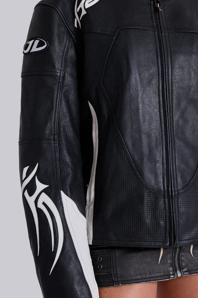 Women Tops Jaded London Crash Leather Biker Jacket