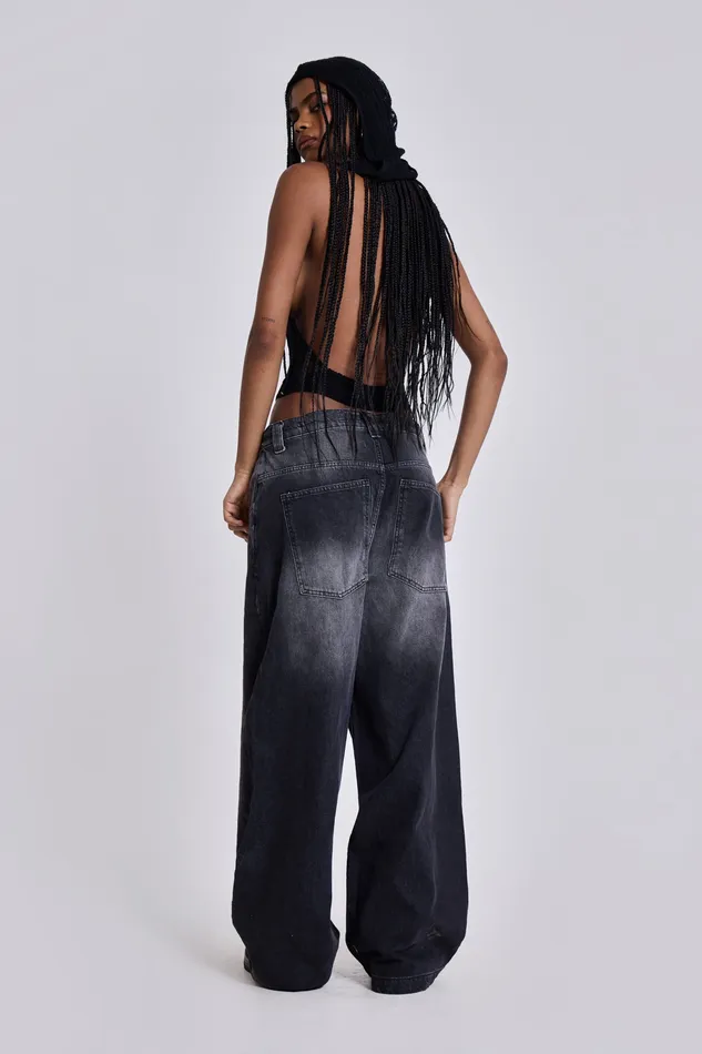 Women Tops Jaded London Shop Washed Black Colossus Jeans