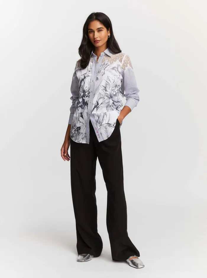 Women Tops Robert Graham CARRIE SHIRT White