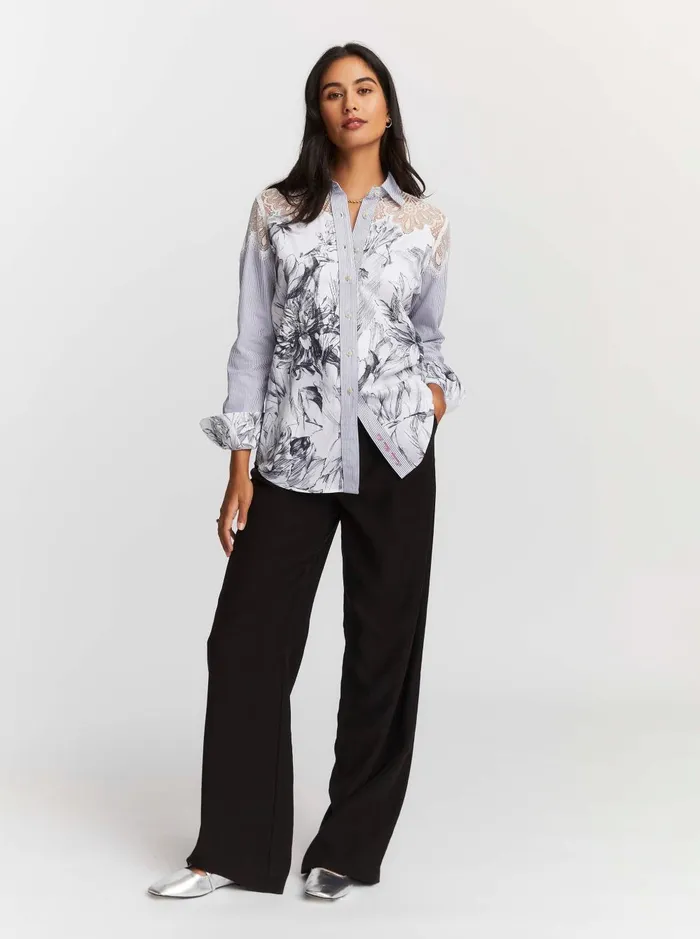 Women Tops Robert Graham CARRIE SHIRT White