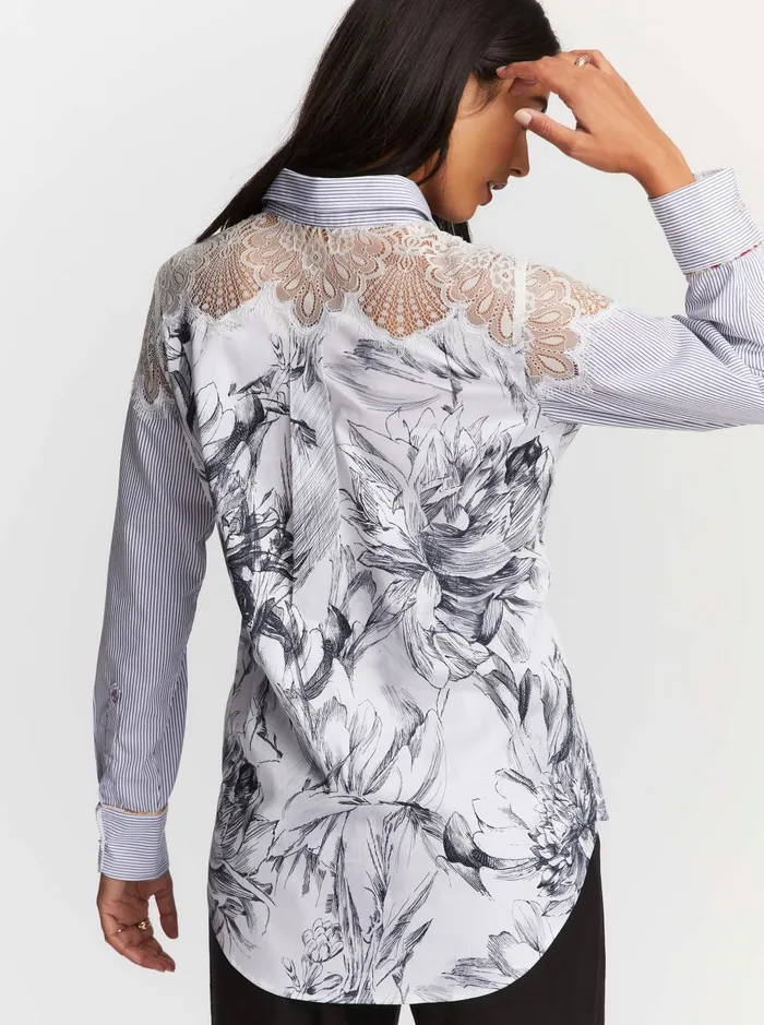 Women Tops Robert Graham CARRIE SHIRT White