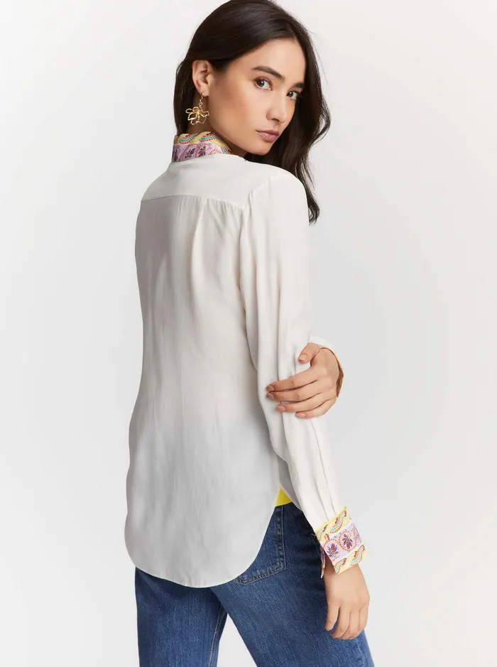 Women Tops Robert Graham GABRIELA SHIRT White