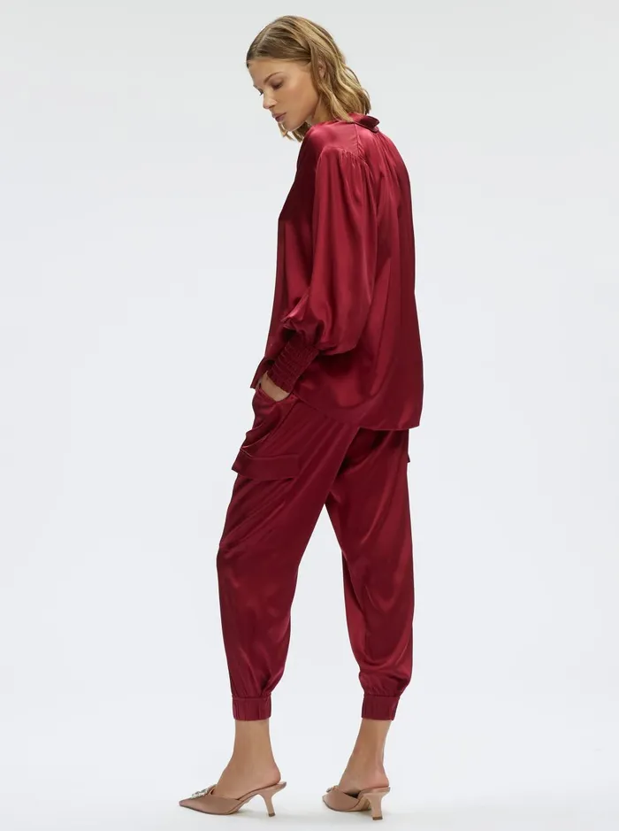Women Tops Robert Graham JORDYN BLOUSE Burgundy