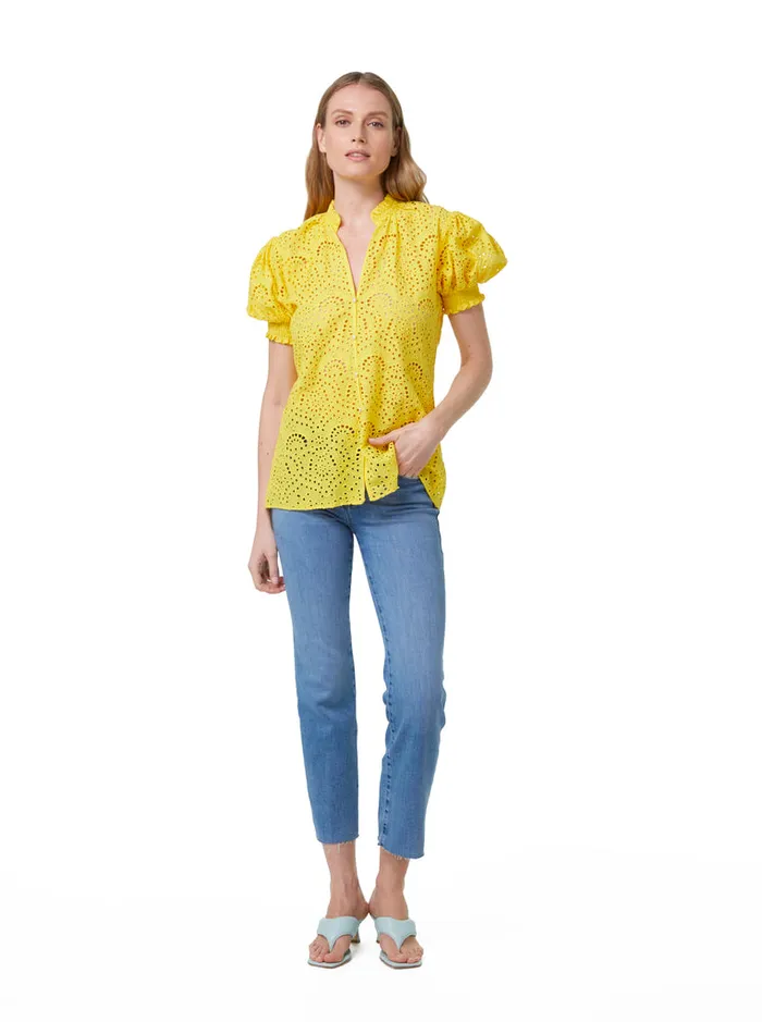 Women Tops Robert Graham MILA BLOUSE Yellow