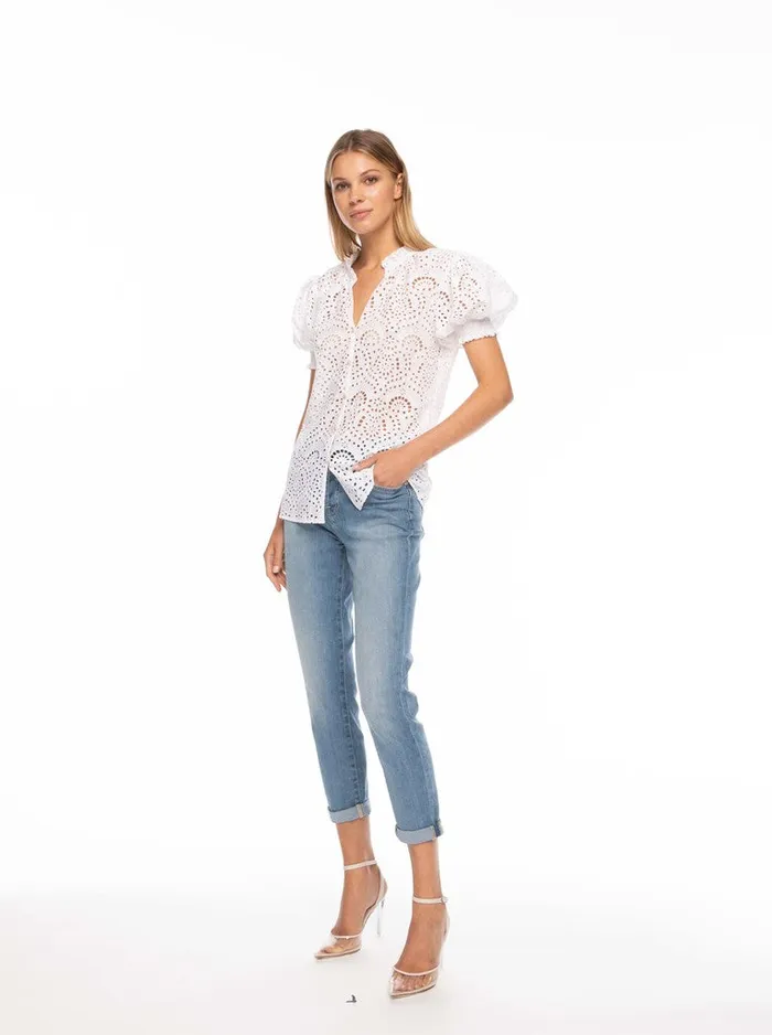 Women Tops Robert Graham MILA BLOUSE Yellow